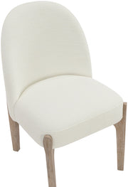 Torino Fabric Upholstered Dining Chair in Cream, Set of 2 - 88001Cream-C