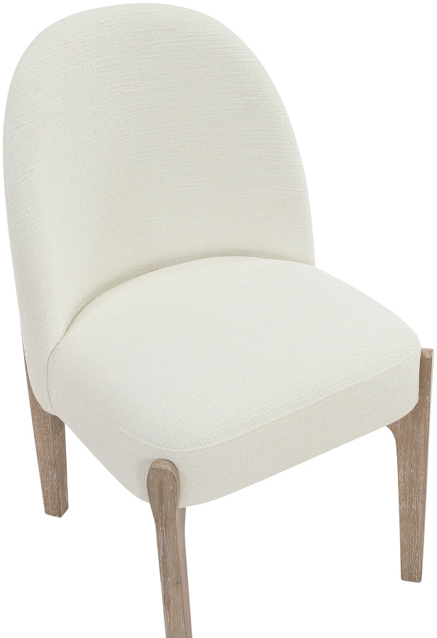 Torino Fabric Upholstered Dining Chair in Cream, Set of 2 - 88001Cream-C