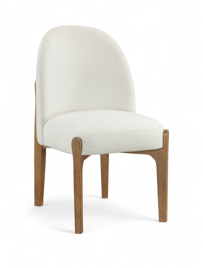 Torino Fabric Upholstered Dining Chair in Cream, Set of 2 - 88002Cream-C