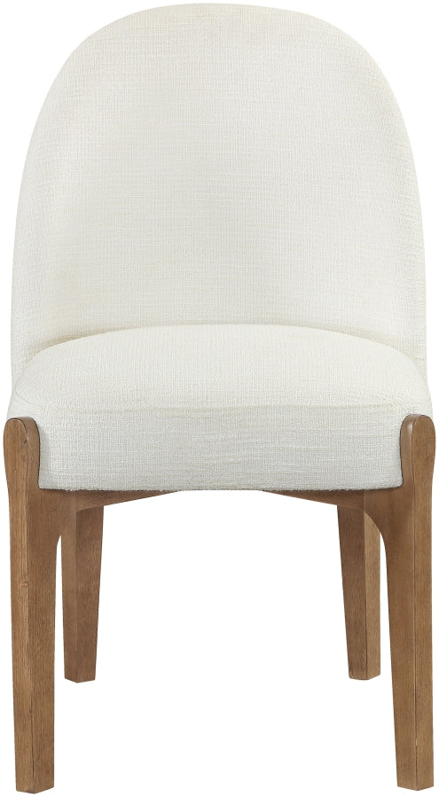 Torino Fabric Upholstered Dining Chair in Cream, Set of 2 - 88002Cream-C