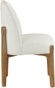 Torino Fabric Upholstered Dining Chair in Cream, Set of 2 - 88002Cream-C