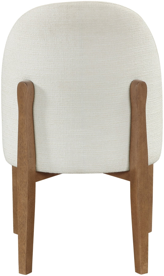 Torino Fabric Upholstered Dining Chair in Cream, Set of 2 - 88002Cream-C