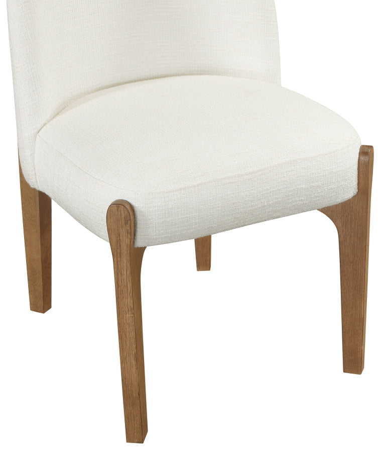 Torino Fabric Upholstered Dining Chair in Cream, Set of 2 - 88002Cream-C