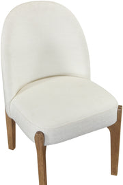 Torino Fabric Upholstered Dining Chair in Cream, Set of 2 - 88002Cream-C