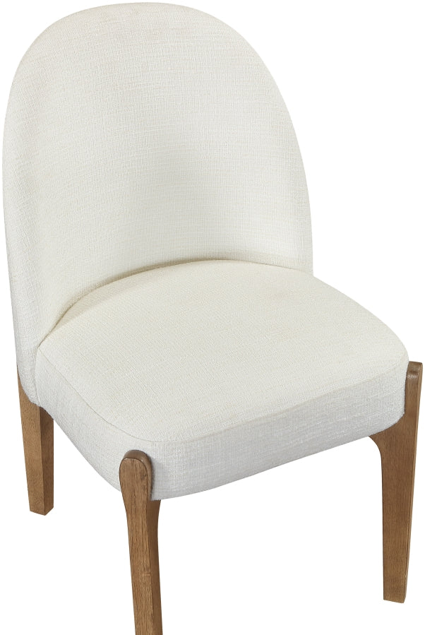 Torino Fabric Upholstered Dining Chair in Cream, Set of 2 - 88002Cream-C
