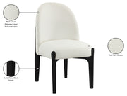 Torino Fabric Upholstered Dining Chair in Cream, Set of 2 - 88003Cream-C