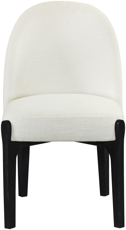 Torino Fabric Upholstered Dining Chair in Cream, Set of 2 - 88003Cream-C