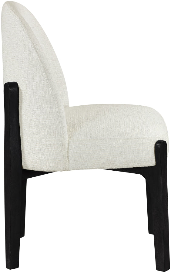 Torino Fabric Upholstered Dining Chair in Cream, Set of 2 - 88003Cream-C