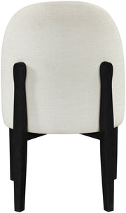 Torino Fabric Upholstered Dining Chair in Cream, Set of 2 - 88003Cream-C