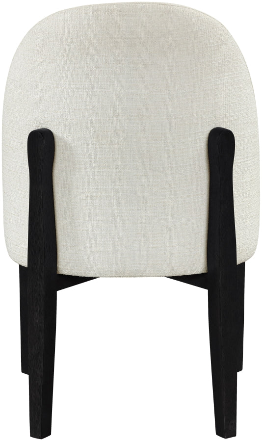 Torino Fabric Upholstered Dining Chair in Cream, Set of 2 - 88003Cream-C