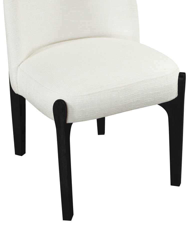 Torino Fabric Upholstered Dining Chair in Cream, Set of 2 - 88003Cream-C