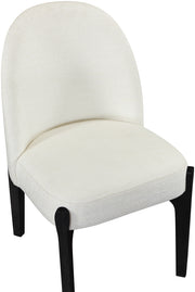 Torino Fabric Upholstered Dining Chair in Cream, Set of 2 - 88003Cream-C