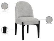 Torino Fabric Upholstered Dining Chair in Grey, Set of 2 - 88003Grey-C