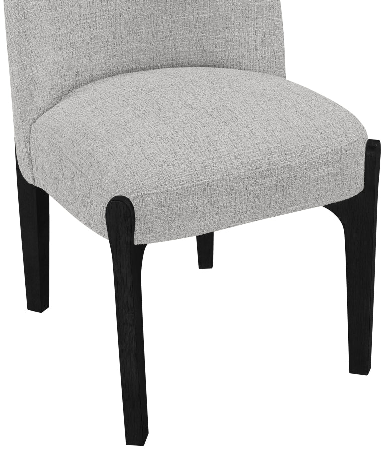 Torino Fabric Upholstered Dining Chair in Grey, Set of 2 - 88003Grey-C