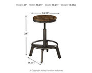 Torjin Brown/Gray Counter Height Stool (Set of 2) - D440-024X2