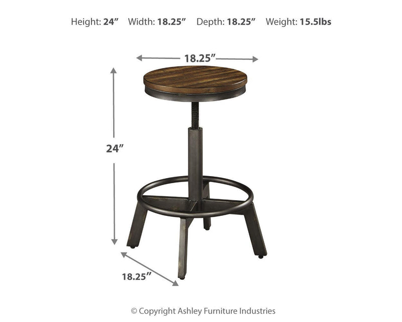Torjin Brown/Gray Counter Height Stool (Set of 2) - D440-024X2