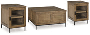 Torlanta Coffee Table with 2 End Tables in Brown - PKG019342
