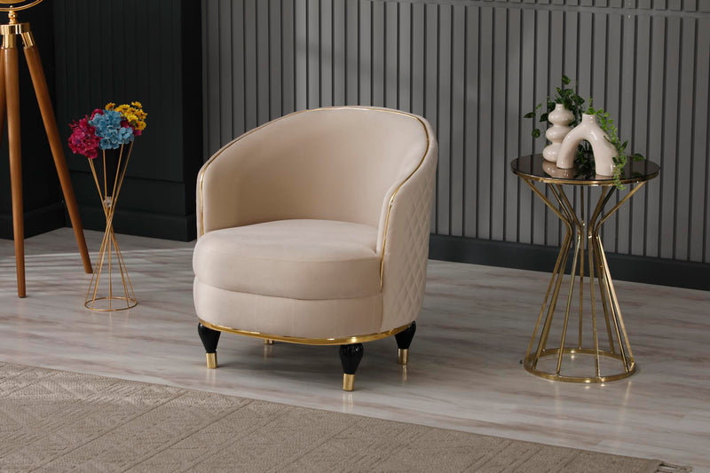 Toronto 3-pieces (Sofa & Loveseat & Chair) Livingroom Set Cream in Cream - 101-TOR-S0231-321