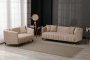 Toronto 3-pieces (Sofa & Loveseat & Chair) Livingroom Set Cream in Cream - 101-TOR-S0231-321