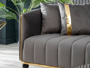 Toronto 70" Wide Square Arm Loveseat - Gate FurnitureLoveseat