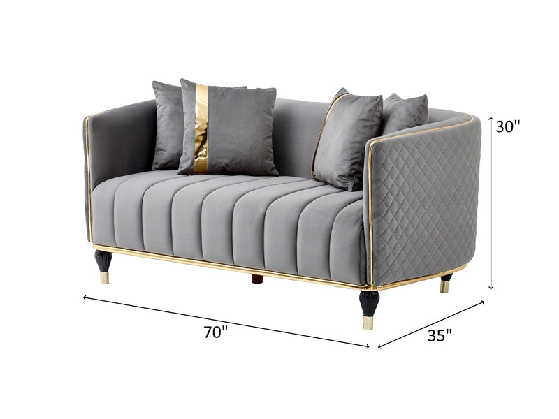 Toronto 70" Wide Square Arm Loveseat - Gate FurnitureLoveseat