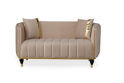 Toronto Stationary Loveseat Cream in Cream - 101-TOR-S0231-2