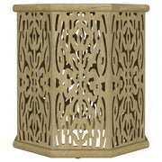 Torres Octagonal Solid Mango Wood Side Table Natural Brown - 931148