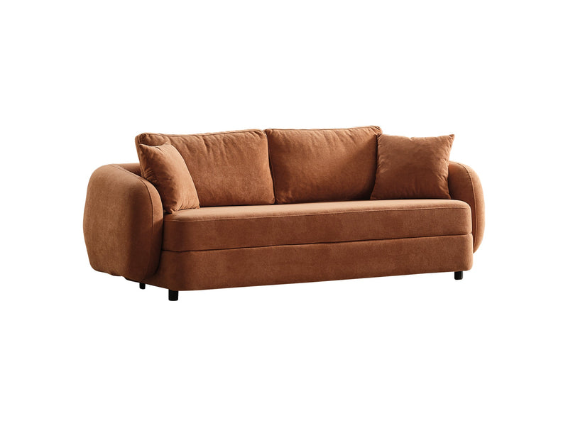 Toscana 4-pieces (4 Seater Sofa &  3 Seater Sofa & 2 Chair) Livingroom Set Orange - Green in Orange-Green - 101-TOS-P907-4311