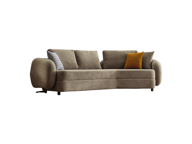 Toscana 4-pieces (4 Seater Sofa &  3 Seater Sofa & 2 Chair) Livingroom Set Orange - Green in Orange-Green - 101-TOS-P907-4311