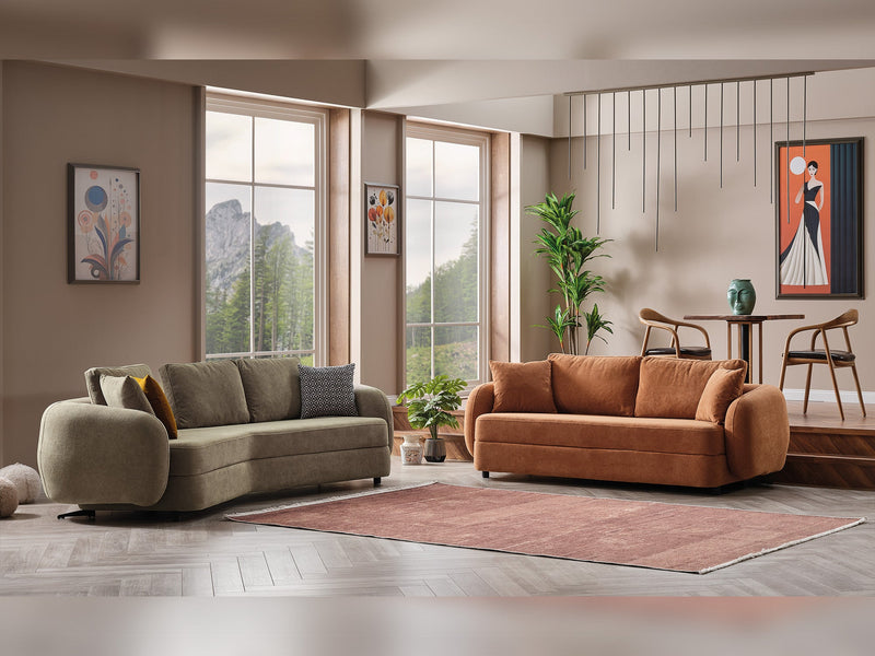 Toscana Stationary 4 Seater Green in Green - 101-TOS-P908-4