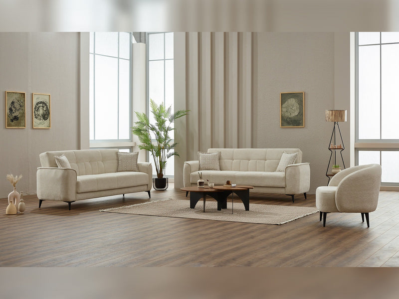 Touch 3-pieces (Sofa & Loveseat & Chair) Livingroom in Cream - 200-SIM-TOU-ERATO08-321
