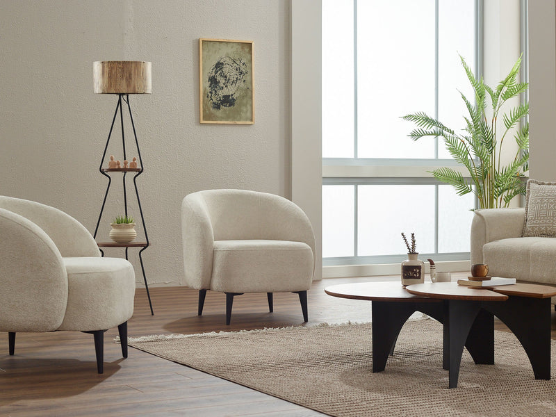 Touch 3-pieces (Sofa & Loveseat & Chair) Livingroom in Cream - 200-SIM-TOU-ERATO08-321