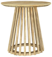Touhy Round Solid Wood End Side Table Natural Mango - 710607