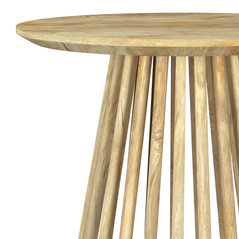 Touhy Round Solid Wood End Side Table Natural Mango - 710607
