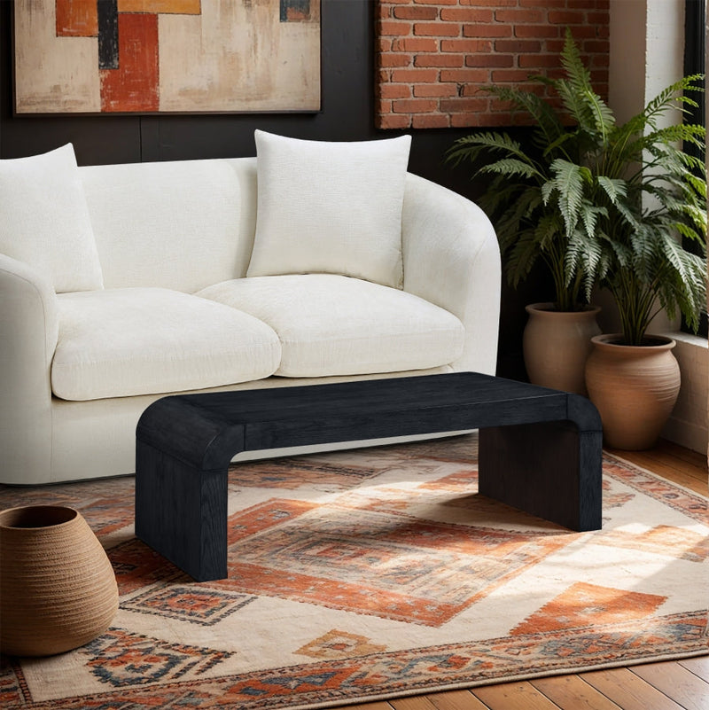 Toulon Oak Veneer Coffee Table in Black - 99072Black-C