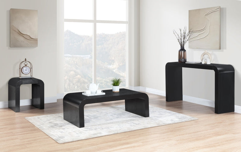 Toulon Oak Veneer Coffee Table in Black - 99072Black-C