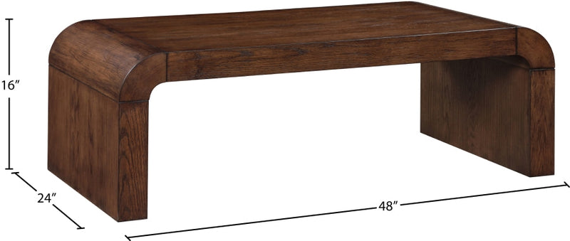 Toulon Oak Veneer Coffee Table in Brown - 99072Brown-C