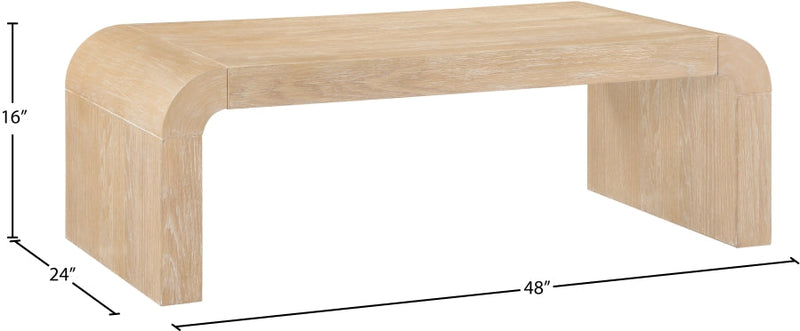 Toulon Oak Veneer Coffee Table in Natural - 99072Oak-C