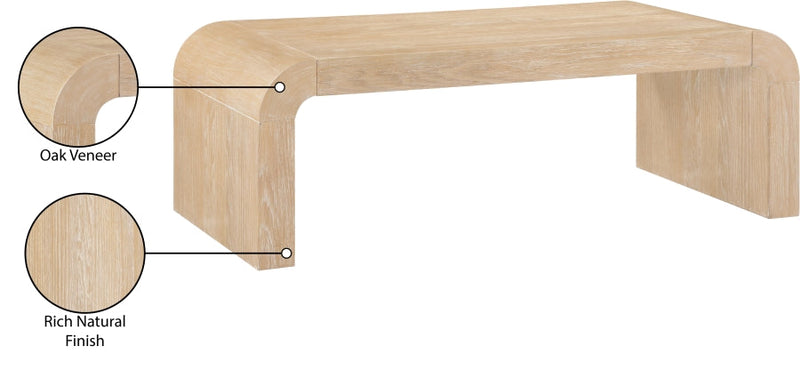 Toulon Oak Veneer Coffee Table in Natural - 99072Oak-C