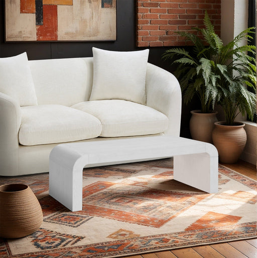 Toulon Oak Veneer Coffee Table in White - 99072White-C