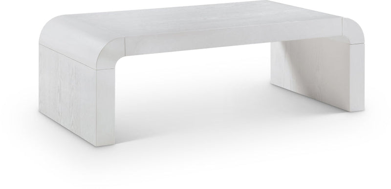 Toulon Oak Veneer Coffee Table in White - 99072White-C
