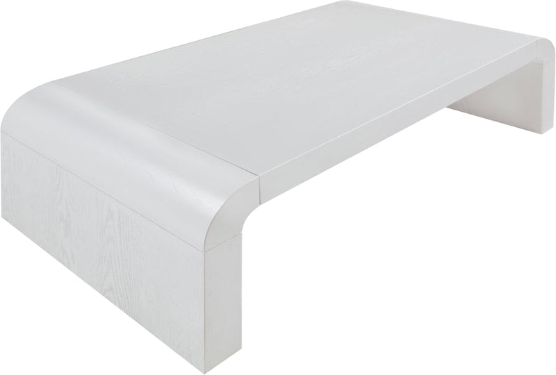 Toulon Oak Veneer Coffee Table in White - 99072White-C