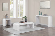 Toulon Oak Veneer Coffee Table in White - 99072White-C