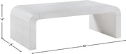 Toulon Oak Veneer Coffee Table in White - 99072White-C
