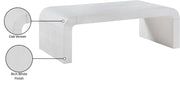 Toulon Oak Veneer Coffee Table in White - 99072White-C