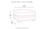Tracling Slate Oversized Ottoman - Gate FurnitureOttoman