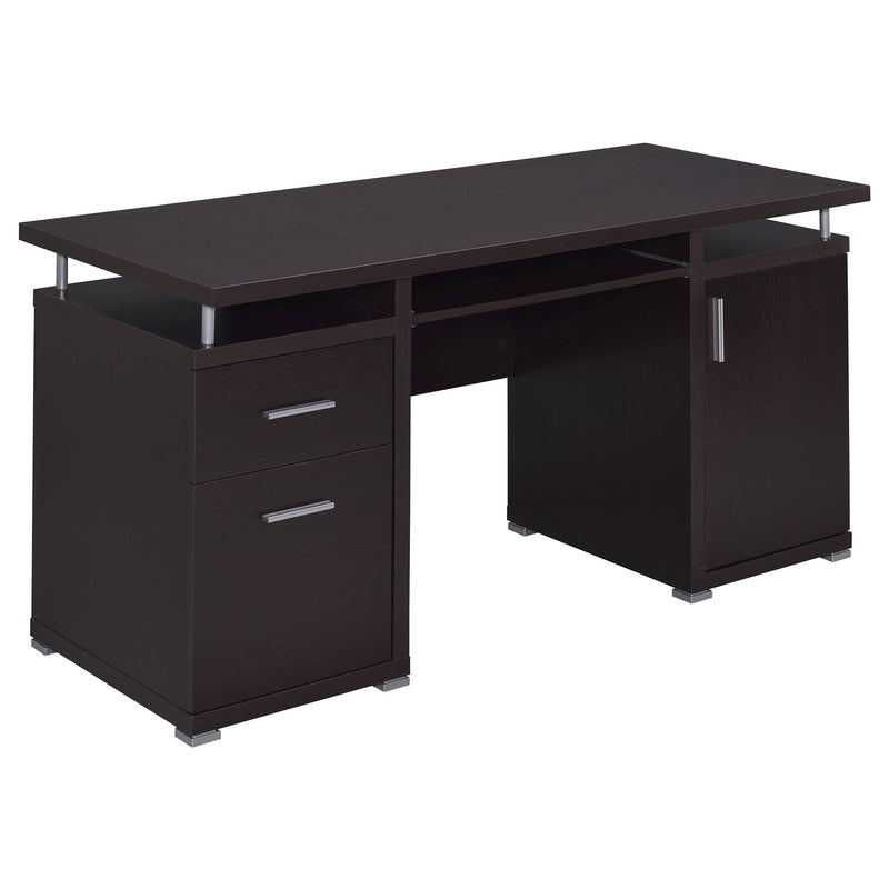 Tracy 55-inch 2-drawer Office Computer Desk Cappuccino - 800107