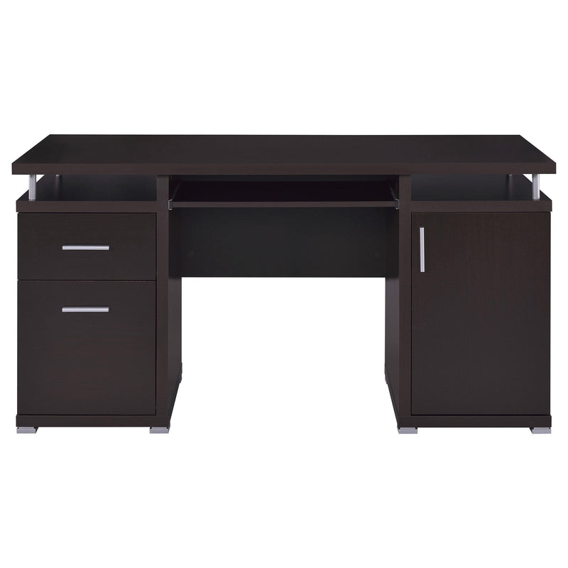 Tracy 55-inch 2-drawer Office Computer Desk Cappuccino - 800107