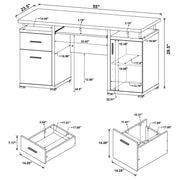 Tracy 55-inch 2-drawer Office Computer Desk Mango - 800788