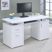 Tracy 55-inch 2-drawer Office Computer Desk White - 800108